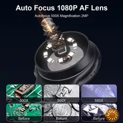 Складаний цифровий мікроскоп з автофокусом і екраном 2.0"