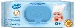 Smile Baby серветка волога Екстракт ромашки та алое 100шт клапан