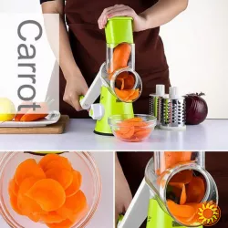 Овочерізка мультислайсер Tabletop Терка для овочів та фруктів 3 насадки.