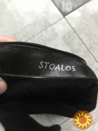 Черные высокие замшевые сапоги на каблуке Stoalos