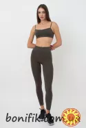 Чорні безшовні жіночі леггінси із мікрофібри Leggings (model 2)