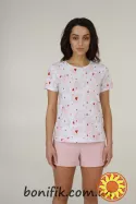 Жіноча піжама (футболка+шорти) із колекції "Sweet Love" (арт. LPK 2070/17/01)