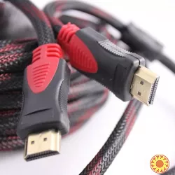 Кабель HDMI - HDMI 10m посилений в обмотці 10 м шнур