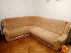 Кутовий диван та розкладне крісло- гарнітур