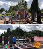 Памятники бюсты из гранита и бронзы на кладбище под заказ