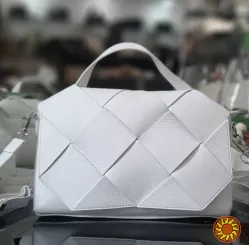 Итальянская белая кожаная сумка женская TS000205
