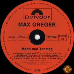 Виниловая пластинка  Jazz Max Greger – Mach Mal Tanztag