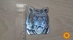 Наклейка Тигр на авто, мото алюминиевая