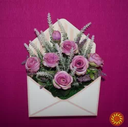 *Handmade* Цветочный конверт"Розовая нежность"