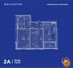 Продам 2-ю квартиру 72м, Балтийский переулок 1 ЖК «Навигатор» без комиссии