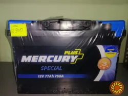 Акумулятор Mercury 77Ah R+ 760A