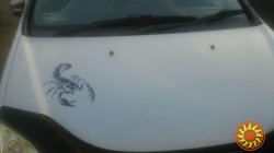 Наклейка Скорпион  на авто Чёрная