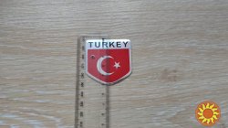Наклейка на авто Флаг Турции алюминиевые на авто