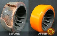 Восстановление полиуретанового покрытия колес,роликов