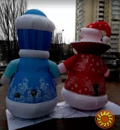 Надувные рекламные фигуры Деда Мороза и Снегурочки