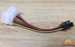 Переходник питания видеокарты 2 х molex 4pin на pci-e 6pin