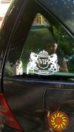 Наклейка на авто Вип VIP Белая светоотражающая