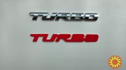 Наклейка на авто Turbo Серебро Металлическая турбо не ржавеют