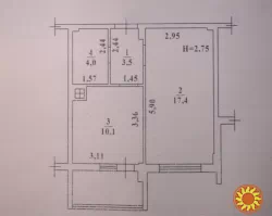 1 кімн. квартира пр-т Небесної сотні. Лоджия 5 м.кв.