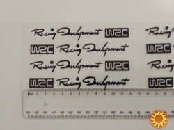 Наклейки на ручки авто WRC 8 шт Чёрная номер 4
