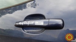 Наклейки на ручки WRC 8 шт Белая светоотражающая номер 3