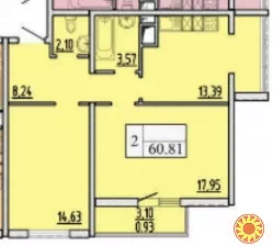 Продаж двокімнатної квартири в Жемчужині