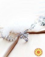 Эльфийская ветвь серебристо прозрачная налобное украшение веночек ободок диадема косплей