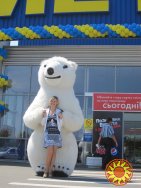 White Bear Costume Inflatable Пневмокостюм белого медведя