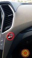 Наклейка в салон авто Не курить