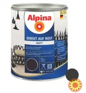 Емаль універс. алкідна матова Alpina Direct auf Rost RAL9005 Чорна 0,75л