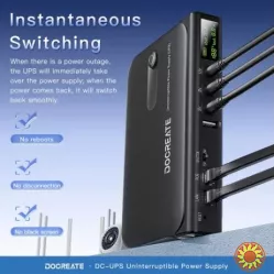 DC-UPS 36Вт DC1036L Джерело безперебійного живлення 5В 9В 12В 24В для роутера, ONU, комутатора та відеокамери