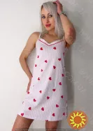 Жіноча нічна сорочка на тонкій бретелі "Loveu" (арт. LDK 112/67/02)