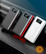 Повербанк Warmsof 20000mAh 2xUSB 1хType-C + Lightning з LED-дисплеєм Чорний