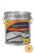 СтройИзол-Герметик ЭКОБИТ ведро 3,0 кг бутилкаучуковая мастика для швов ДСТУ Б В.2.7-108-2001 (ГОСТ 30693-2000)