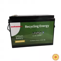 Аккумулятор LiFePo4 (Литий-железо-фосфатный) Schwarz 12V 200Ah BMS + Bluetooth
