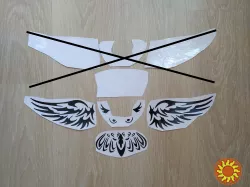 Наклейка на авто Сова на задний значок автомобиля для Mazda 2, 3, 5, 6, CX-3, CX-5, CX-7