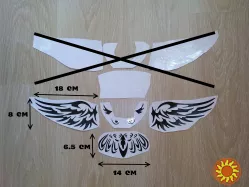 Наклейка на авто Сова на задний значок автомобиля для Mazda 2, 3, 5, 6, CX-3, CX-5, CX-7