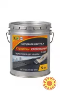 Битумная мастика ведро 5,0 кг СтройИзол Кровельный Ecobit ДСТУ Б В.2.7-108-2001 ( ГОСТ 30693-2000)