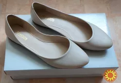 Шкіряні балетки лодочки
