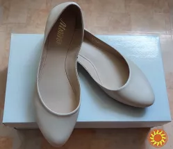 Шкіряні балетки лодочки
