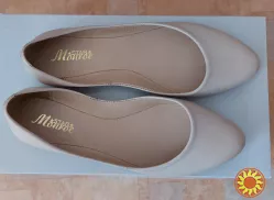 Шкіряні балетки лодочки