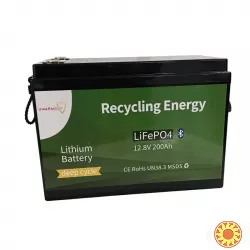 Аккумулятор LiFePo4 (Литий-железо-фосфатный) Warmsof 12V 200Ah BMS + Bluetooth