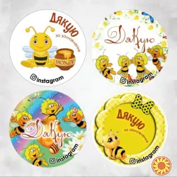 Наклейки. Фігурні, вінілові, на плівці, папері, якісно.