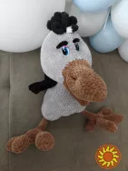 Пташка іграшка 42 см приємний і безпечний подарунок із позитивом м'яка в'язана ручна робота