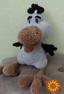 Пташка іграшка 42 см приємний і безпечний подарунок із позитивом м'яка в'язана ручна робота