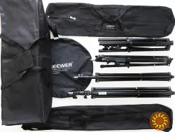 Компактний набір для фото- та відеозйомки: стійка, кріплення, парасолька, лампа