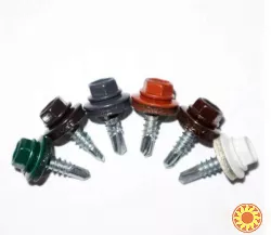 Саморіз покрівельний з пресшайбою для покрівлі і парканів 4.8*19, 4.8*35 100шт