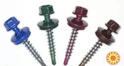 Саморіз покрівельний з пресшайбою для покрівлі і парканів 4.8*19, 4.8*35 100шт