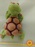 Іграшка Черепаха 37 см м'яка в'язана  подарунок сувенір   hand made ручна робота