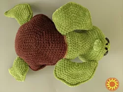 Іграшка Черепаха 37 см м'яка в'язана  подарунок сувенір   hand made ручна робота